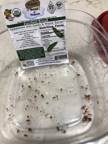 Zucchini Bread - No Added Sugar - 18 oz. (Sourdough) photo review
