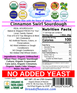 Alternative view of Cinnamon Sourdough
