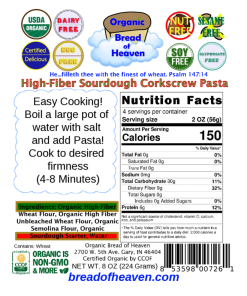 Alternative view of High-Fiber Sourdough Corkscrew Pasta