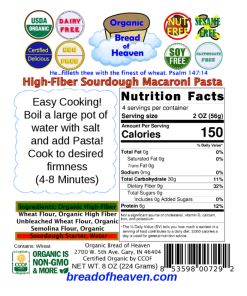 Alternative view of High-Fiber Sourdough Macaroni Elbow Pasta