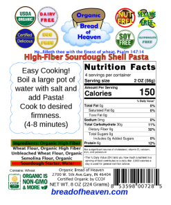 Alternative view of High-Fiber Sourdough Shell Pasta