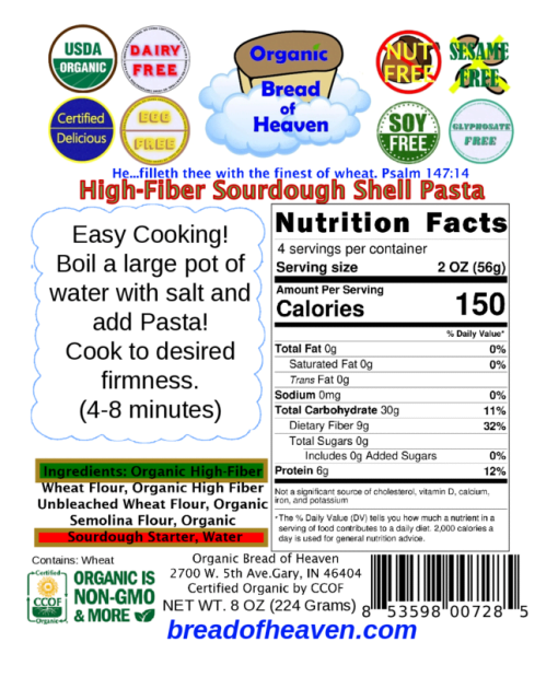 High-Fiber Sourdough Shell Pasta - Image 2