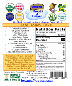 Alternative view of Date Honey Cake - 24 oz (Sourdough)