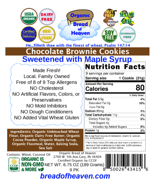 Double Chocolate Brownie Cookies - 9 pk - Maple Syrup - Image 2