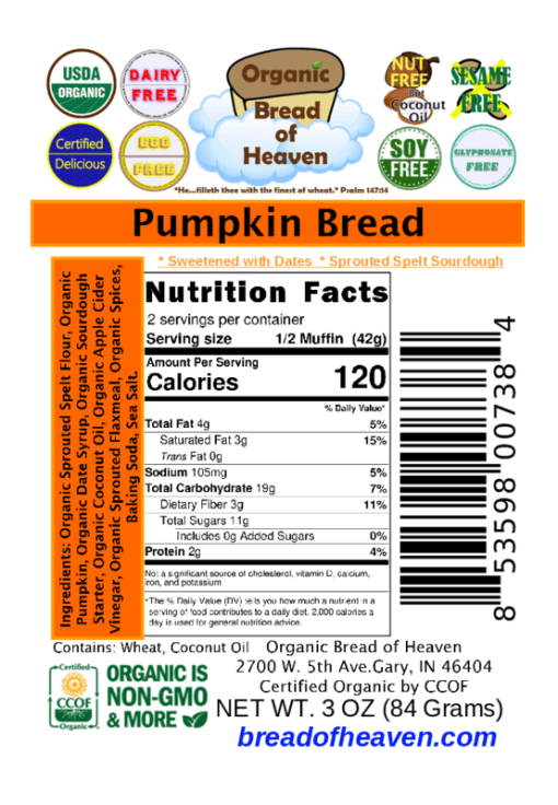 Pumpkin Muffins - Date Syrup - (Sourdough) - Image 2