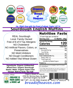 Alternative view of SOURDOUGH English Muffins - 6 pk