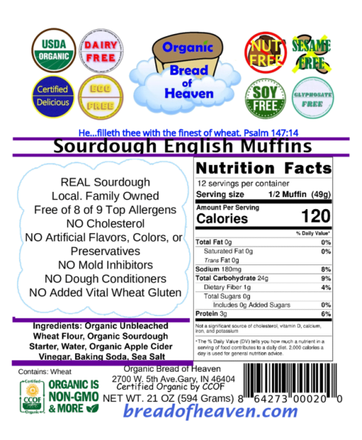 SOURDOUGH English Muffins - 6 pk - Image 2