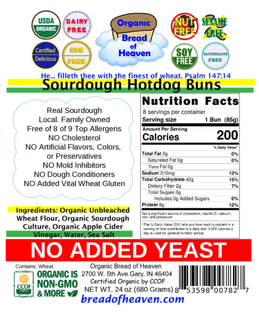 Sourdough Hot Dog Buns - 8 pk - Image 2