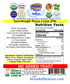 Alternative view of 2 pk - 6 inch Sourdough pizza crusts