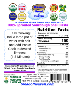 Alternative view of Sprouted Sourdough Shell Pasta