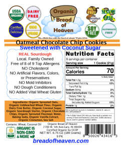 Alternative view of Oatmeal Chocolate Chip Cookies - 9 pk - (Sourdough)