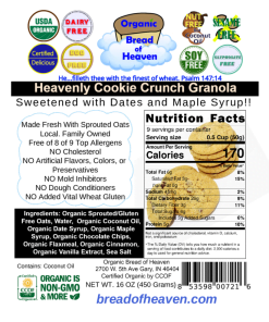 Heavenly Cookie Crunch Granola - NO Added Gluten or Sugar