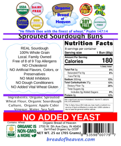 Alternative view of 100% Sprouted Sourdough Burger Buns - 8 pk