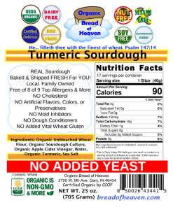 Alternative view of Turmeric Sourdough