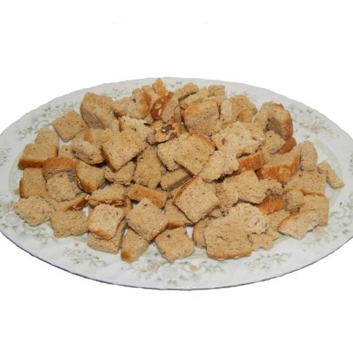 Garlic Sourdough Rye Croutons