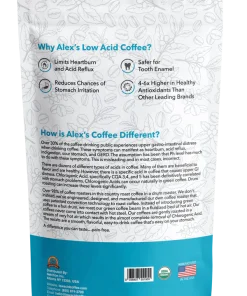 Alternative view of Alex's Low Acid Organic Coffee Half Caff Fresh Ground-12 oz.