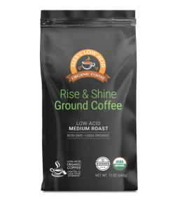 Alex's Low Acid Organic Coffee Rise and Shine Fresh Ground-12 oz.