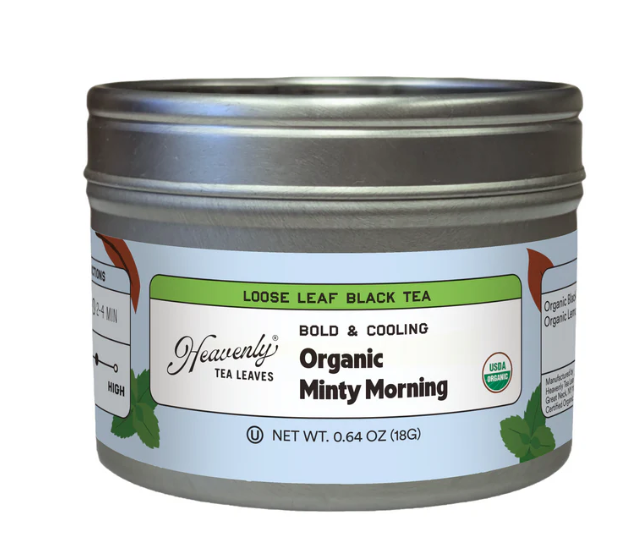 Heavenly Tea Leaves Organic Loose Leaf Tea Tin - Minty Morning Black Tea