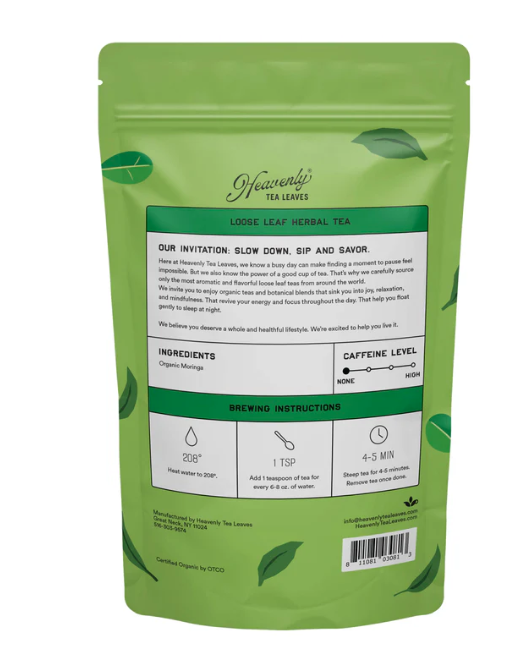 Heavenly Tea Leaves Organic Bulk Loose Leaf - Moringa - 16 oz. - Image 2