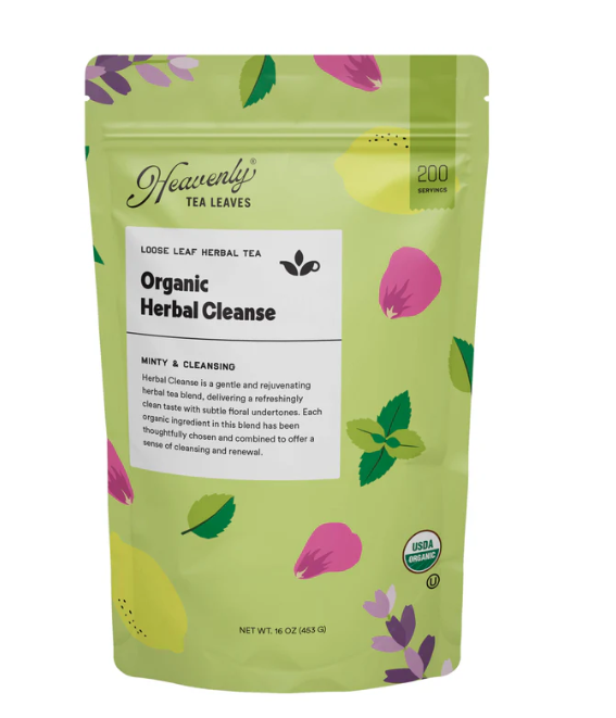 Heavenly Tea Leaves Organic Bulk Loose Leaf Herbal - Herbal Cleanse- 16 oz.
